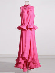 Ruffle Hem Two Piece Set - @styleconnoisseur