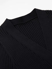 Ruffled Button Down Knit Sweater