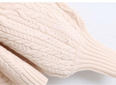 Ruffled Knitted Cropped Pullover Sweater