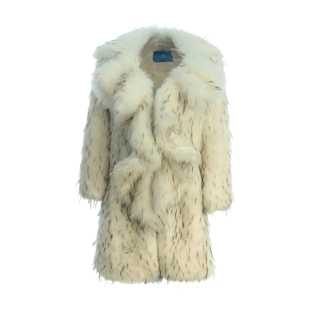 Ruffled Lapel Thick Faux Fur Coat