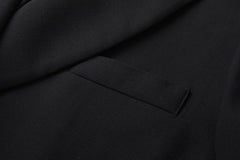 Ruffled Sleeves Double Breasted Blazer