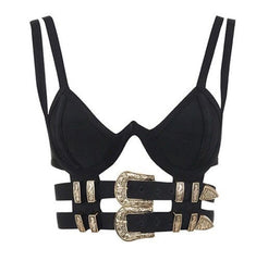 Cami Bandage Metal Buckle Bralette