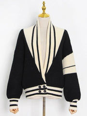 Sailor Striped Knit Cardigan