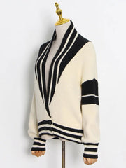 Sailor Striped Knit Cardigan