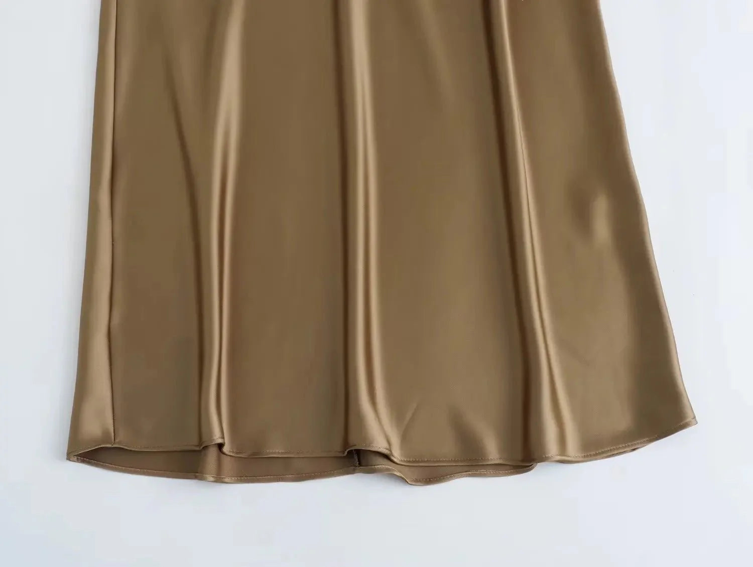 Satin Effect Sleeveless Midi Dress