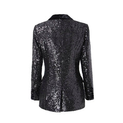 Sequined Double-Breasted Blazer