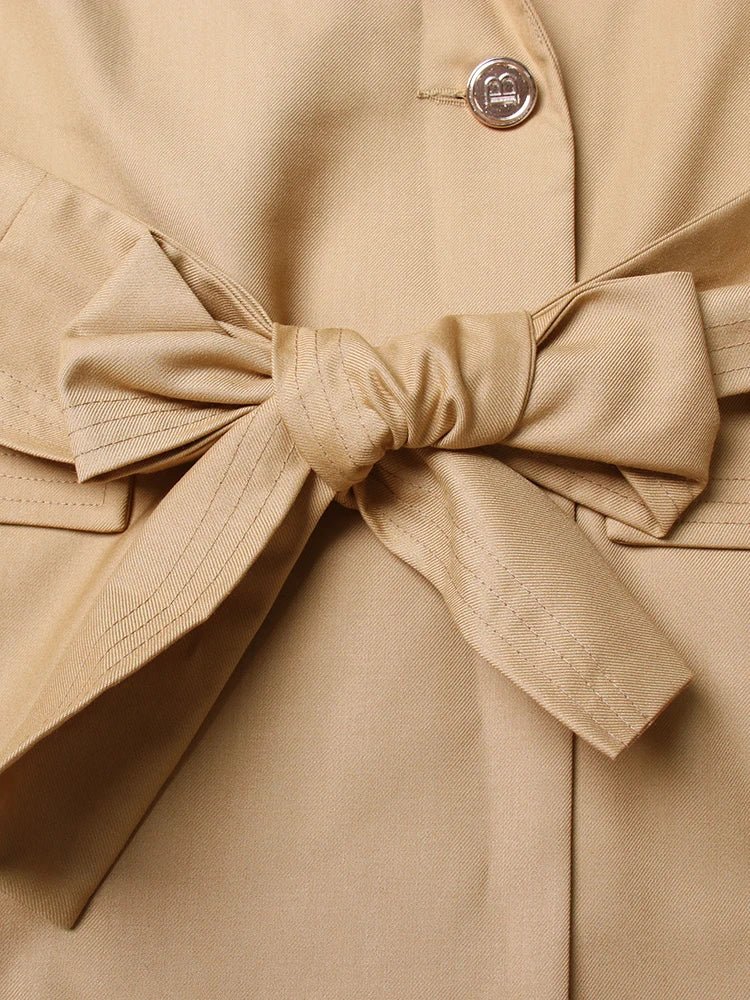 Shawl Collar Tie-Waist Blazer