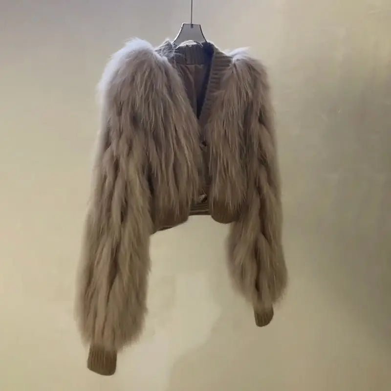 Short Warm Faux Fur Coat