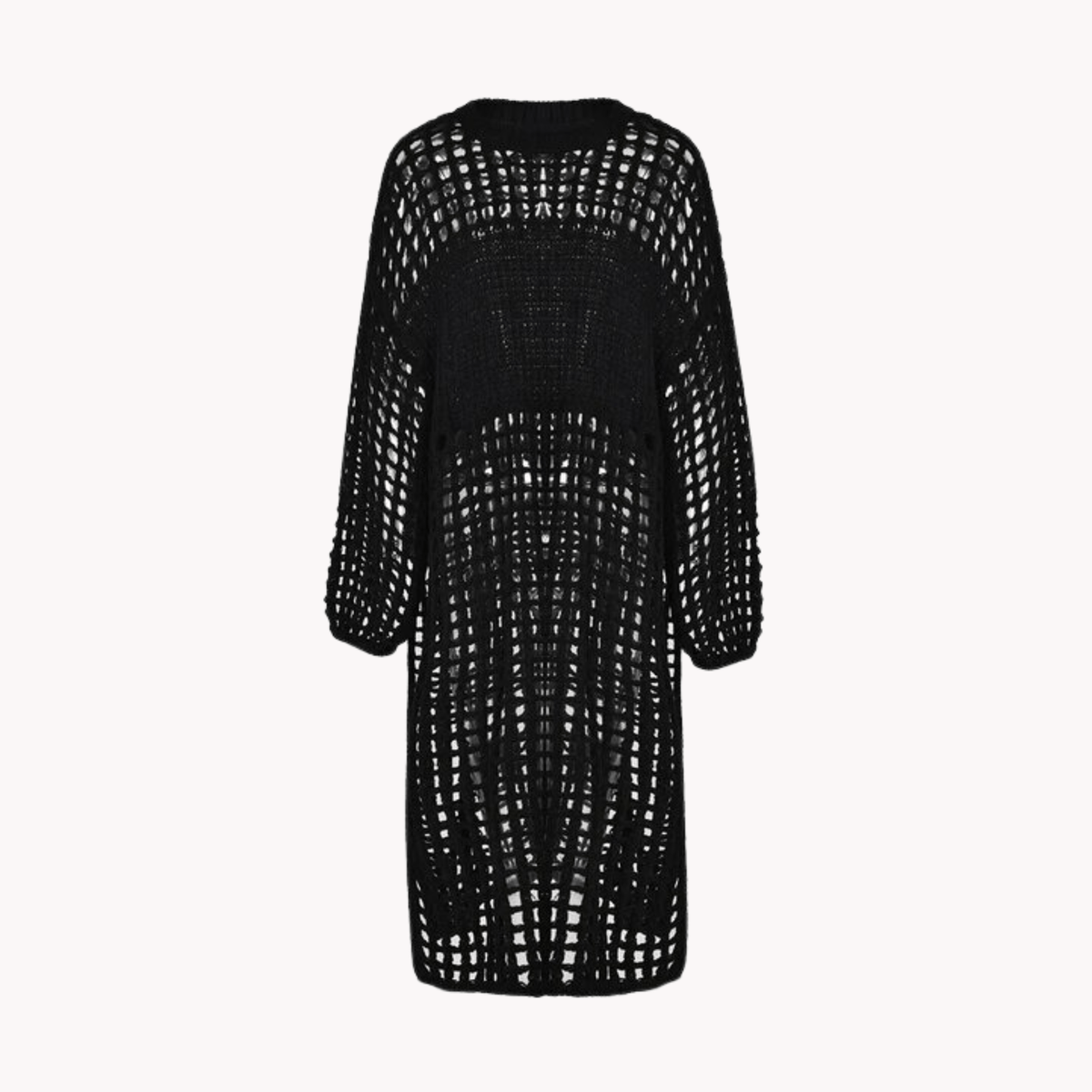 Side Split Knit Overlay Dress