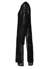 Side Split Knit Overlay Dress