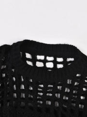 Side Split Knit Overlay Dress