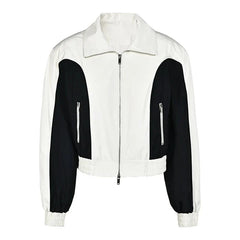 Side Welt Zip Pockets Bomber Jacket