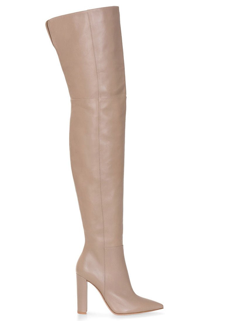 Side Zip Over-the-Knee Boots