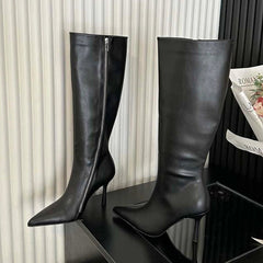 Side Zip Pointed Toes Stiletto Boora