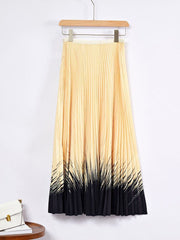 Silhouette Pleated Top and Skirt Set
