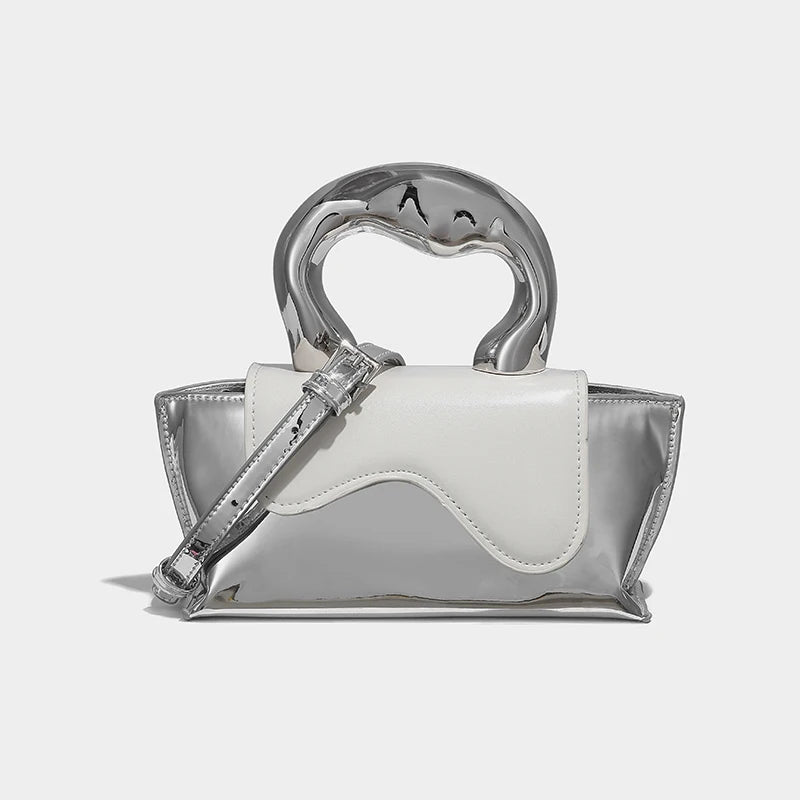 Silver Mix Sling Small Handbag