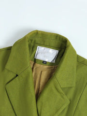 Single Button Loose Woolen Coat