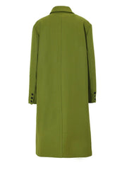 Single Button Loose Woolen Coat
