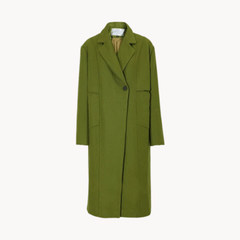 Single Button Loose Woolen Coat