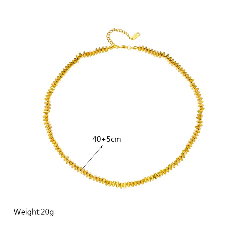 Pre Order:  Beads Strand Gold Plated Necklace