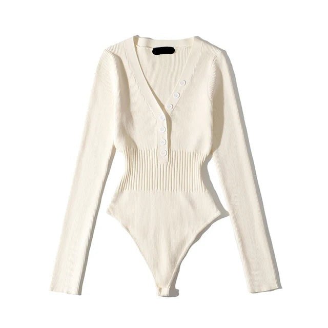 Slim Waist Long Sleeves Bodysuit