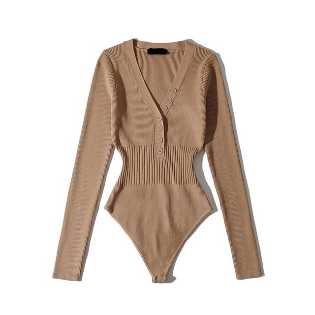 Slim Waist Long Sleeves Bodysuit