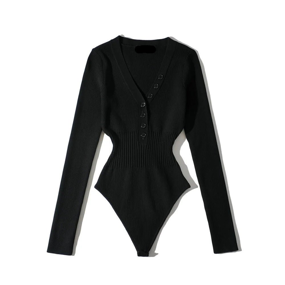 Slim Waist Long Sleeves Bodysuit