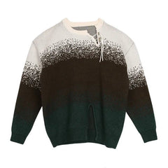 Slit Cord Lock Knit Pullover