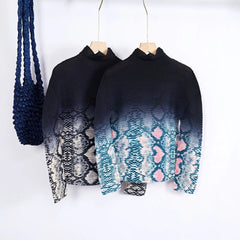 Snake Print Pleated Set