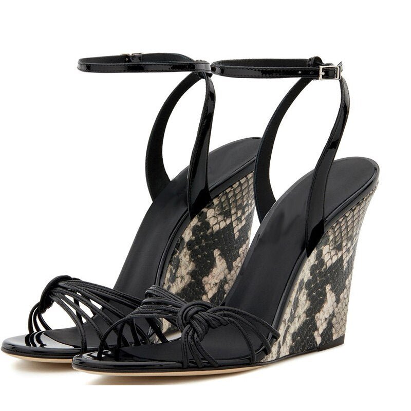 Snaked Wedge Sandals
