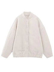 Snap Buttons Woolen Jacket