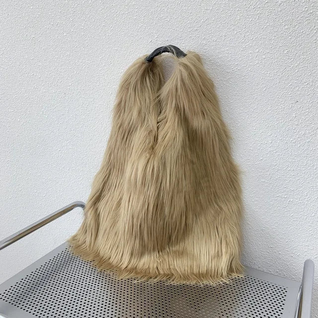 Soft Faux Fur Tote Bag