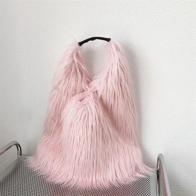 Soft Faux Fur Tote Bag