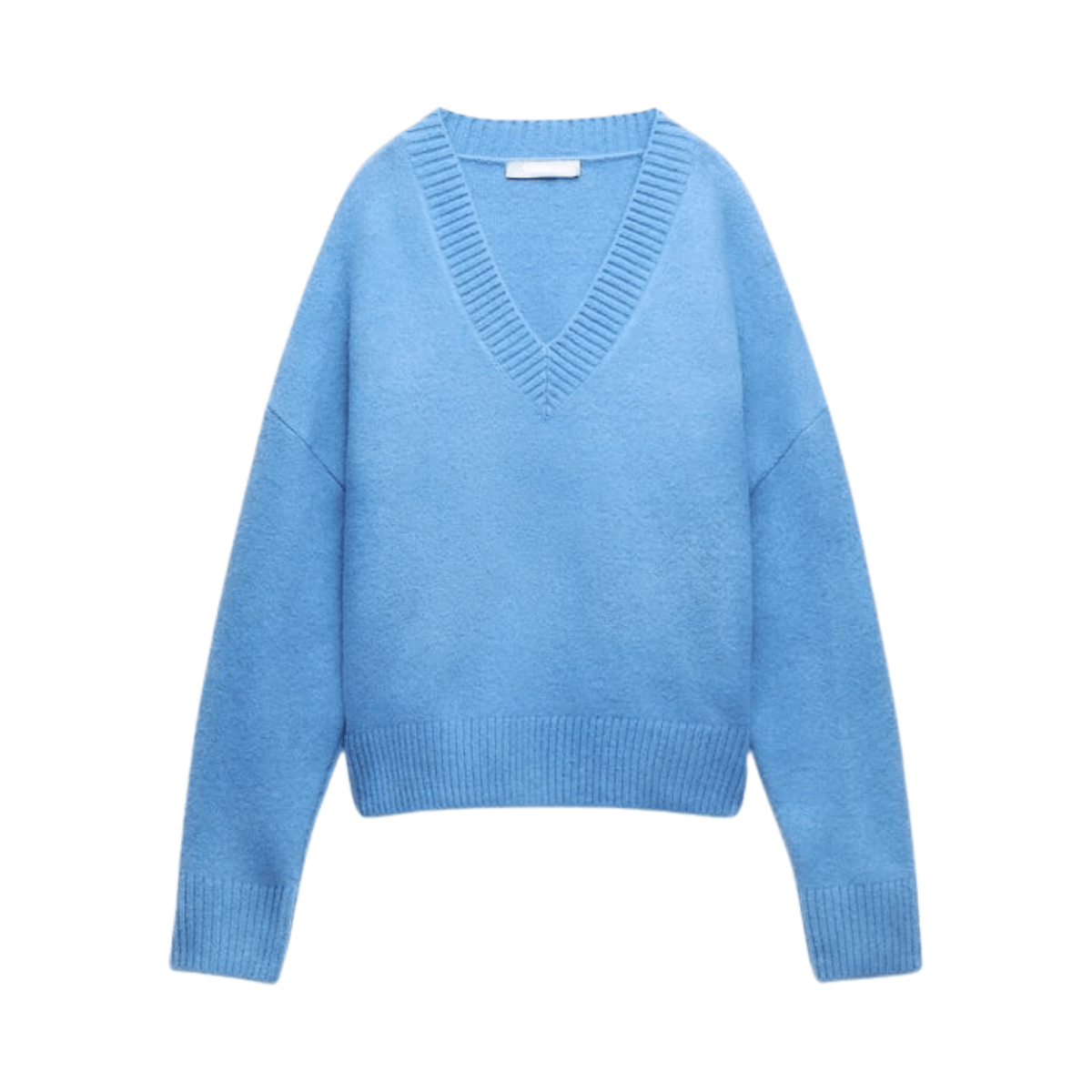 Soft Ribbed Trim Knit Sweater