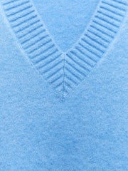 Soft Ribbed Trim Knit Sweater