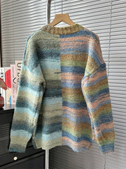 Soft Stripes Gradient Knit Cardigan