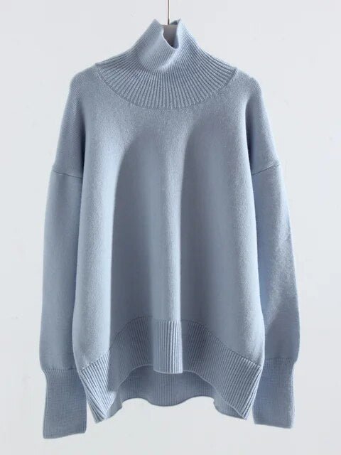 Soft Turtleneck Knit Sweater