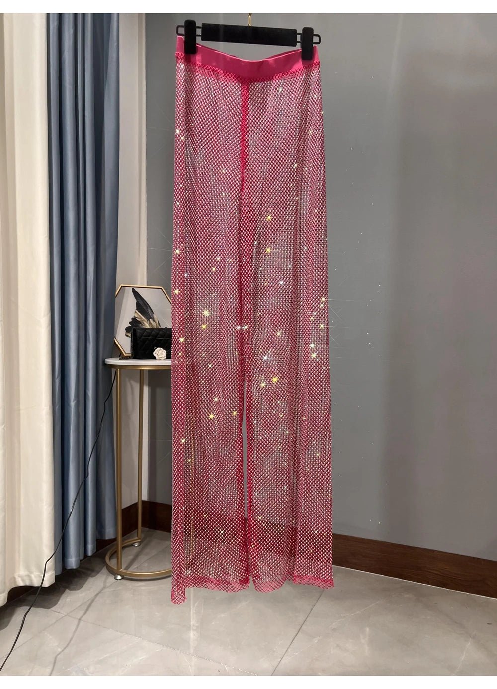 Sparkling Mesh Rhinestones Pants