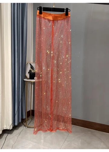 Sparkling Mesh Rhinestones Pants