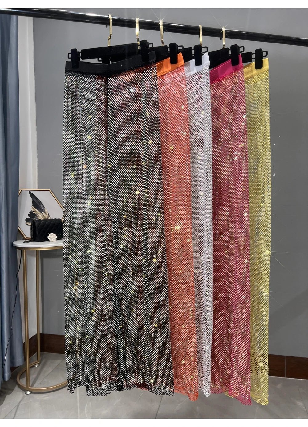 Sparkling Mesh Rhinestones Pants