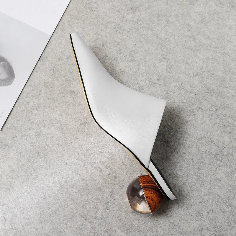 Spherical Heel Pointed Shoes
