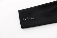 Spliced Plaid Grid Trench Coat