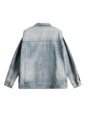 Spliced Zipper Loose Fit Jacket