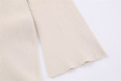 Split Cuff Slim Knit Dress