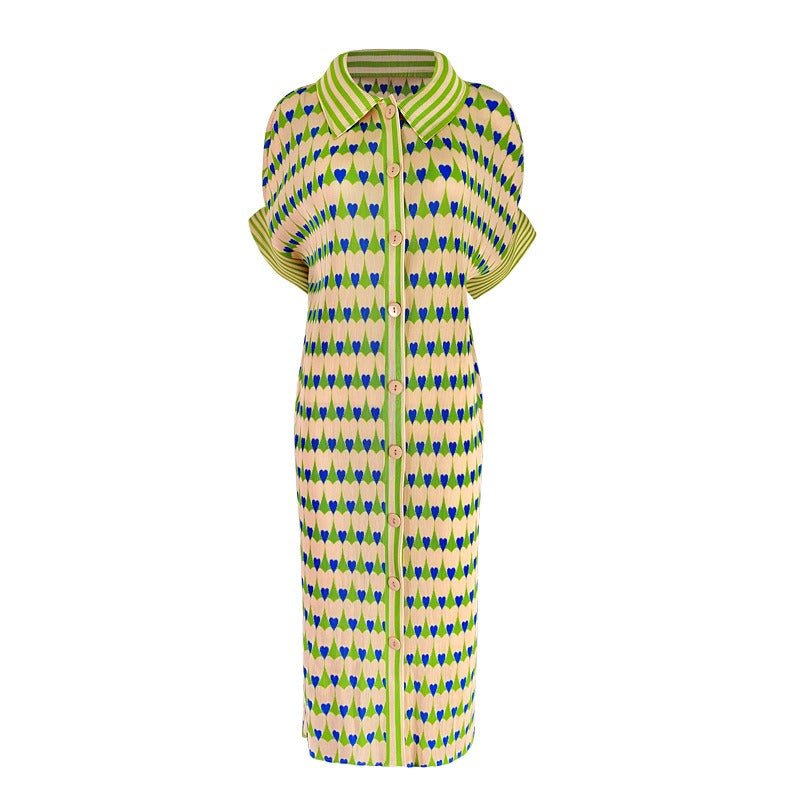 Spring Hearts Pleated Dress