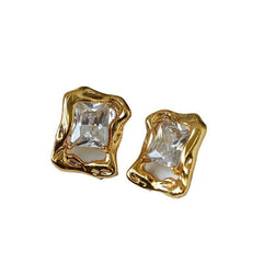 Square Glass Earrings