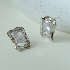 Square Glass Earrings