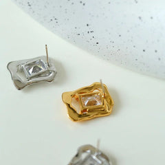 Square Glass Earrings