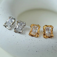 Square Glass Earrings