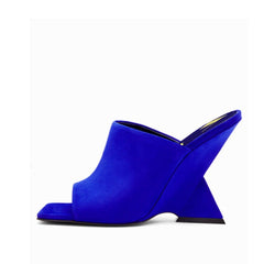Square Head Angled Wedge Sandals